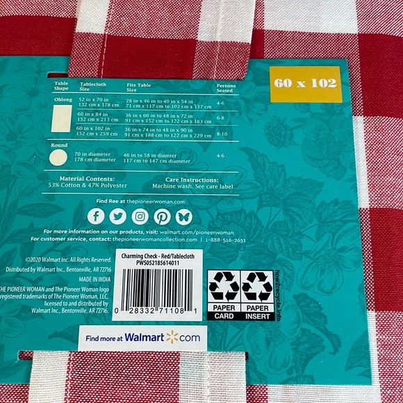 The Pioneer Woman Charming Check Tablecloth - Picture 4 of 4